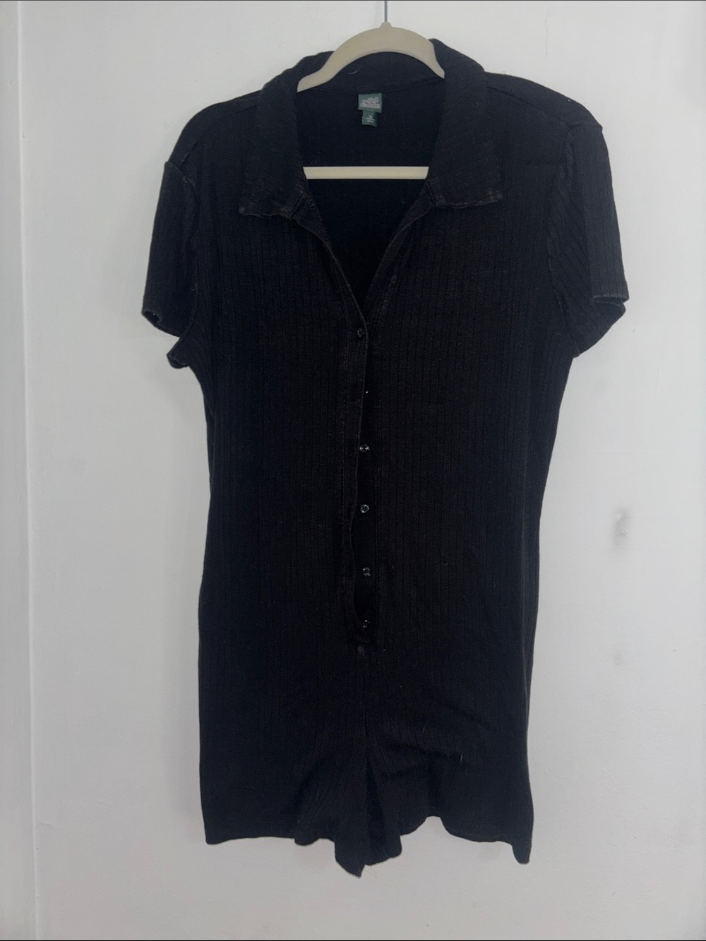 Wild Fable Black Short-Sleeve Romper